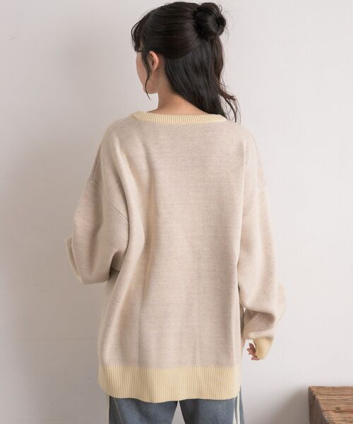 RETRO GIRL（レトロガール）の「【UNISEX】carモチーフNT（ニット/セーター・レディース・ベージュ/ブラック/ナチュラル・FREE）」の14枚目の写真