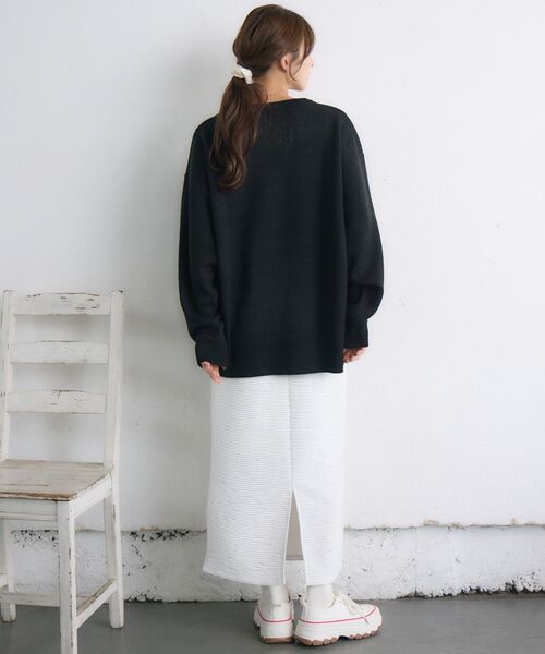 RETRO GIRL（レトロガール）の「【UNISEX】carモチーフNT（ニット/セーター・レディース・ベージュ/ブラック/ナチュラル・FREE）」の18枚目の写真