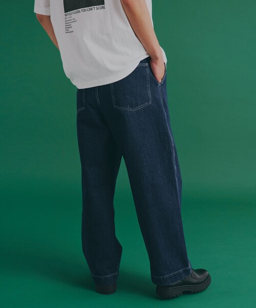 coen（コーエン）の「TATSURO YASUI  ワイドデニムパンツ（デニムパンツ・メンズ・ネイビー・M/L/XL）」の2枚目の写真