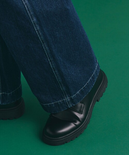 coen（コーエン）の「TATSURO YASUI  ワイドデニムパンツ（デニムパンツ・メンズ・ネイビー・M/L/XL）」の4枚目の写真