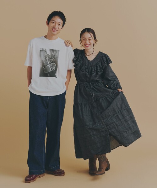 coen（コーエン）の「TATSURO YASUI  ワイドデニムパンツ（デニムパンツ・メンズ・ネイビー・M/L/XL）」の5枚目の写真