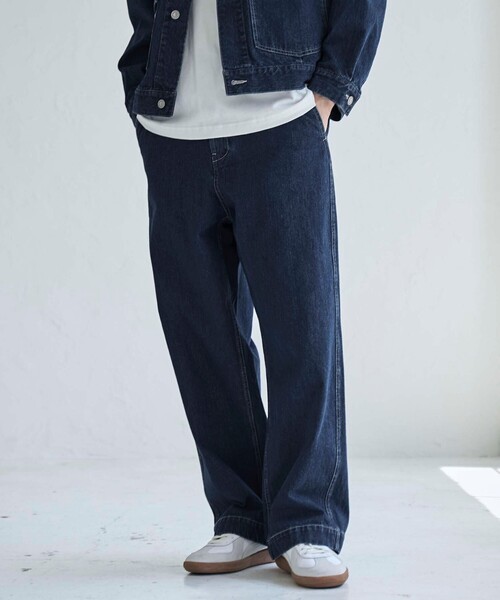 coen（コーエン）の「TATSURO YASUI  ワイドデニムパンツ（デニムパンツ・メンズ・ネイビー・M/L/XL）」の7枚目の写真