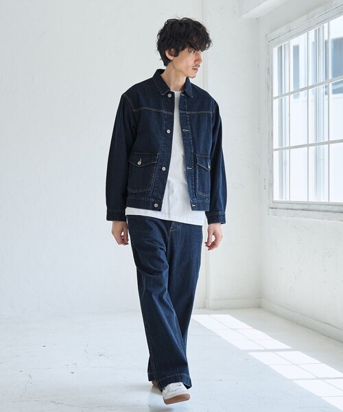 coen（コーエン）の「TATSURO YASUI  ワイドデニムパンツ（デニムパンツ・メンズ・ネイビー・M/L/XL）」の11枚目の写真