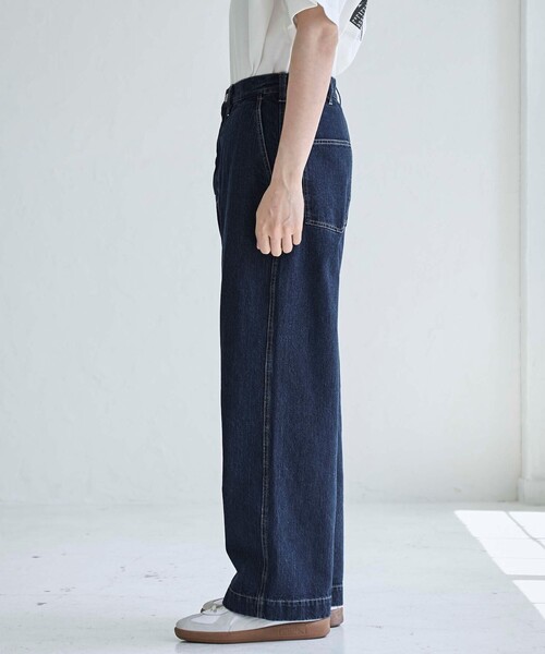 coen（コーエン）の「TATSURO YASUI  ワイドデニムパンツ（デニムパンツ・メンズ・ネイビー・M/L/XL）」の13枚目の写真