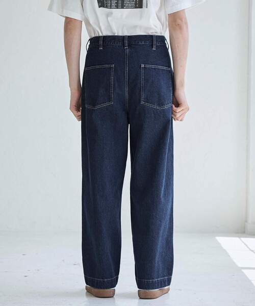 coen（コーエン）の「TATSURO YASUI  ワイドデニムパンツ（デニムパンツ・メンズ・ネイビー・M/L/XL）」の14枚目の写真