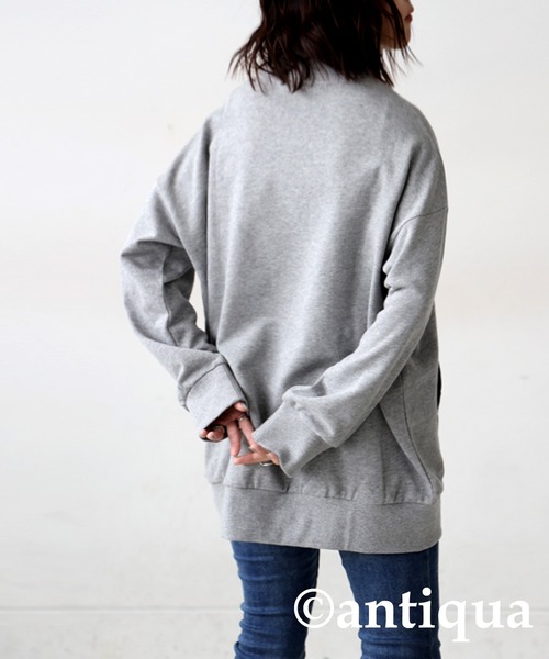 antiqua(アンティカ)の「ポケットカラートップス(スウェット・レディース・グレー/ブラック・ONESIZE)」の8枚目の写真