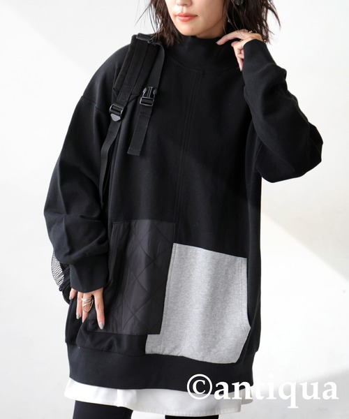 antiqua(アンティカ)の「ポケットカラートップス(スウェット・レディース・グレー/ブラック・ONESIZE)」の22枚目の写真