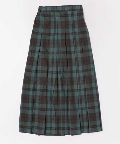 STYLEBLOCK（スタイルブロック）の「先染めチェックタックプリーツスカート（スカート・レディース・ネイビー/ブラウン/グリーン/ブラック・M）」の3枚目の写真