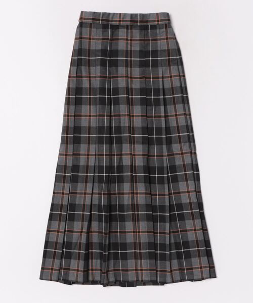 STYLEBLOCK（スタイルブロック）の「先染めチェックタックプリーツスカート（スカート・レディース・ネイビー/ブラウン/グリーン/ブラック・M）」の2枚目の写真
