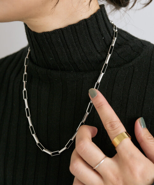 RIVE DROITE(リヴドロワ)の「【R.good(アールドットグッド)】スクエアチェーンネックレス(ネックレス・レディース・シルバー/ゴールド・FREE)」の1枚目の写真