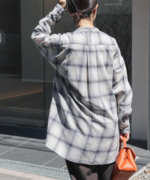 FORK&SPOON(フォークアンドスプーン)の「FORK&SPOON コットンウールチェックシャツ(シャツ/ブラウス・レディース・ブラウン/グレー・1)」の17枚目の写真