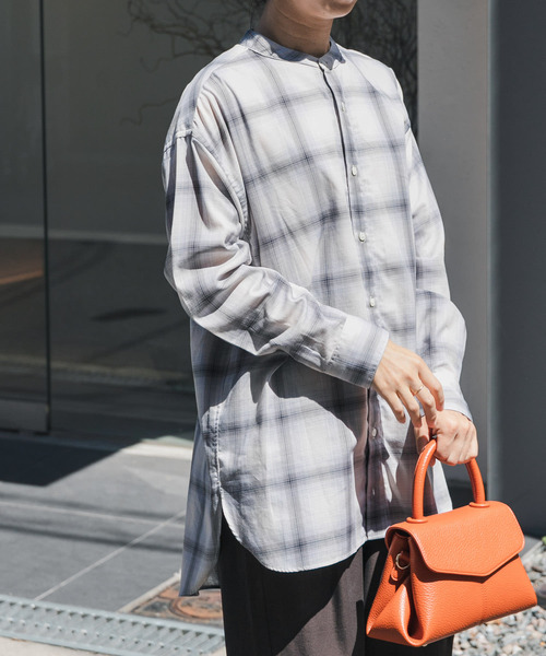 FORK&SPOON(フォークアンドスプーン)の「FORK&SPOON コットンウールチェックシャツ(シャツ/ブラウス・レディース・ブラウン/グレー・1)」の19枚目の写真