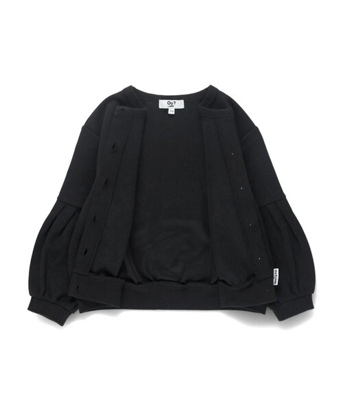EDWIN（エドウィン）の「【Ou? by EDWIN】ボリューム袖カーディガン（カーディガン/ボレロ・キッズ・ブラック・100/110/120/130/140/150/90）」の3枚目の写真