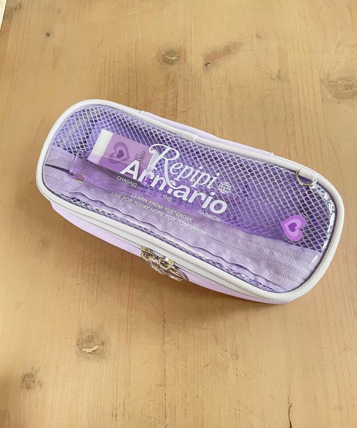 repipi armario(レピピ アルマリオ)の「【ポケットたくさん】BOXペンケース(ポーチ・キッズ・パープル/ミント/ブラック・FREE)」の3枚目の写真