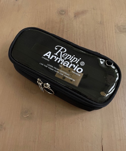 repipi armario(レピピ アルマリオ)の「【ポケットたくさん】BOXペンケース(ポーチ・キッズ・パープル/ミント/ブラック・FREE)」の2枚目の写真