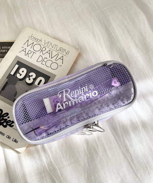 repipi armario(レピピ アルマリオ)の「【ポケットたくさん】BOXペンケース(ポーチ・キッズ・パープル/ミント/ブラック・FREE)」の10枚目の写真