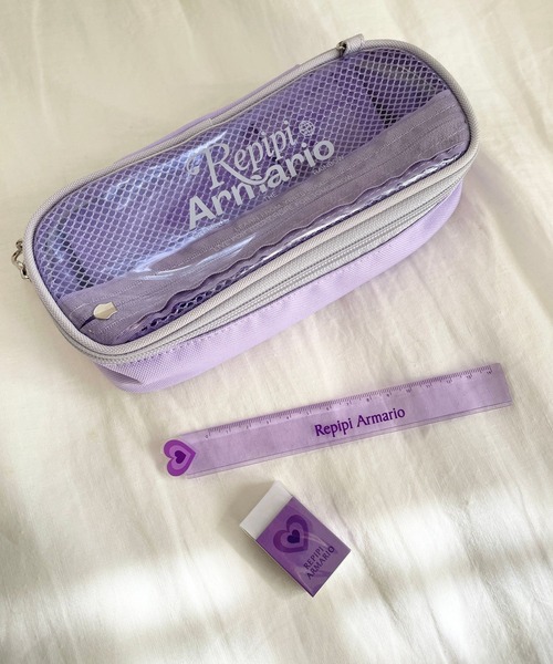 repipi armario(レピピ アルマリオ)の「【ポケットたくさん】BOXペンケース(ポーチ・キッズ・パープル/ミント/ブラック・FREE)」の12枚目の写真