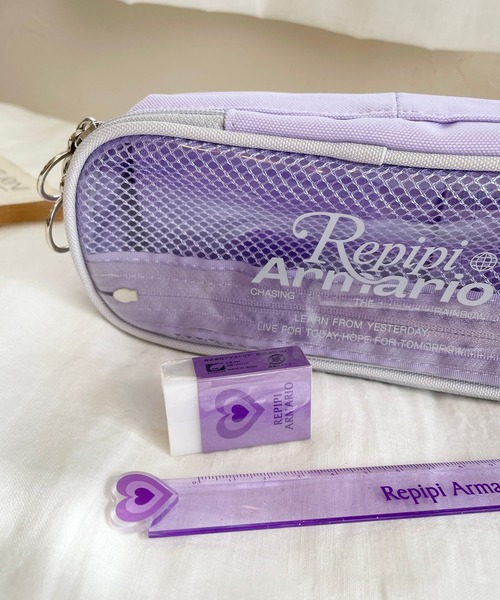 repipi armario(レピピ アルマリオ)の「【ポケットたくさん】BOXペンケース(ポーチ・キッズ・パープル/ミント/ブラック・FREE)」の13枚目の写真