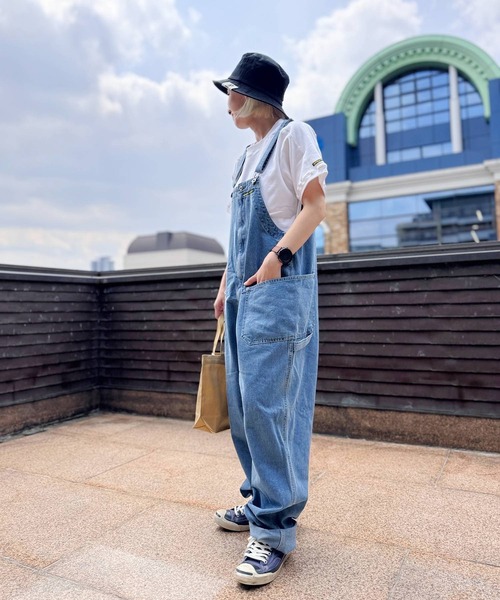 Vallicans オリーブグリーン サスペンダー付きオーバーオール L