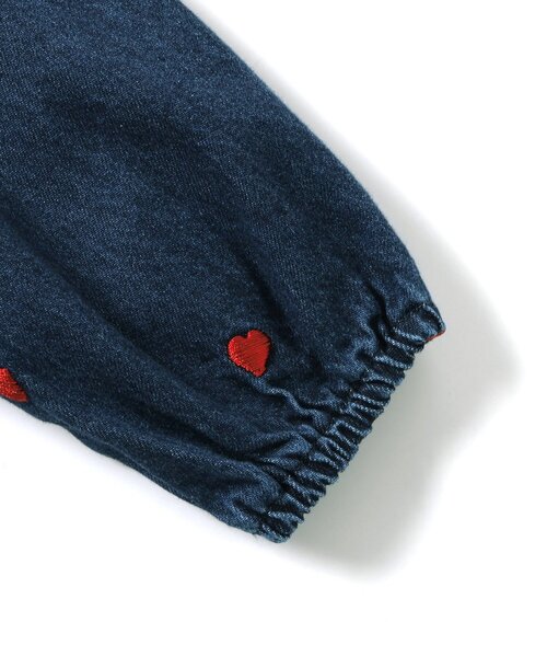 apres les cours（アプレレクール）の「【リンク・WEB限定】ハート・デイジー刺繍チュニック（チュニック・キッズ・アイボリー/インディゴブルー・80/90/100/110/120/130/140）」の22枚目の写真