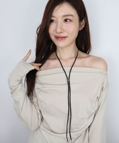 CEMONEMO(セモネモ)の「スライド コード チョーカー(チョーカー・レディース・ブラック・FREE)」の6枚目の写真