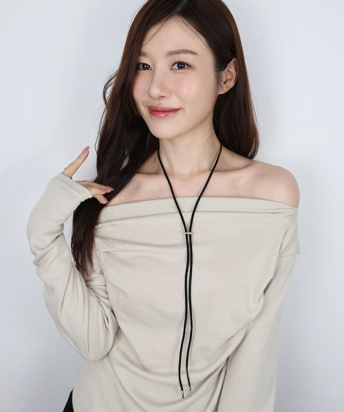 CEMONEMO(セモネモ)の「スライド コード チョーカー(チョーカー・レディース・ブラック・FREE)」の7枚目の写真