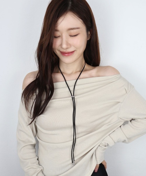 CEMONEMO(セモネモ)の「スライド コード チョーカー(チョーカー・レディース・ブラック・FREE)」の8枚目の写真