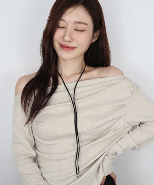 CEMONEMO(セモネモ)の「スライド コード チョーカー(チョーカー・レディース・ブラック・FREE)」の9枚目の写真