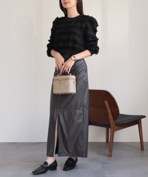 プトマヨ 編み上げトップス 赤 チェック PUTUMAYO 燕尾 LIMI feu Autumn / Winter 2023-24 | Yohji Yamamoto (ヨウジ