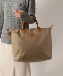 Salong hameu（サロン ハミュー）の「ポリエステルツイルボストン型ハンドバッグ レディース（ショルダーバッグ・レディース）」
