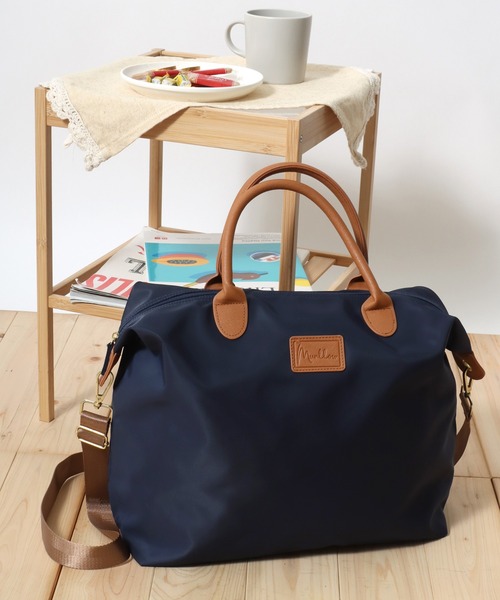 Salong hameu(サロン ハミュー)の「ポリエステルツイル 2wayバッグ/ボストンバッグ/ショルダーバッグ レディース(ボストンバッグ・レディース・ピンク/レンガ/ベージュ/ブラック/グレー/ネイビー・FREE)」の9枚目の写真