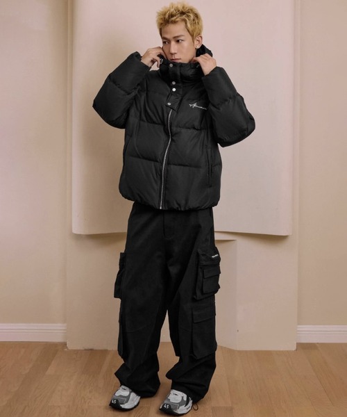 ダブルフラップパデッドボリュームダウンジャケット オーバーサイズ HC24W3HOT06【Harsh and Cruel】【2024AW】（ダウンジャケット/コート）｜HARSH AND CRUEL（ハーシュアンドクルーエル）