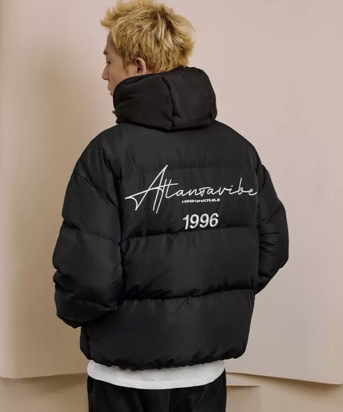 wee9ボリュームスリーブフーディーダウン　ダウンジャケット　黒 wee9s ダウンコート ダウンジャケット volume sleeve hoodie