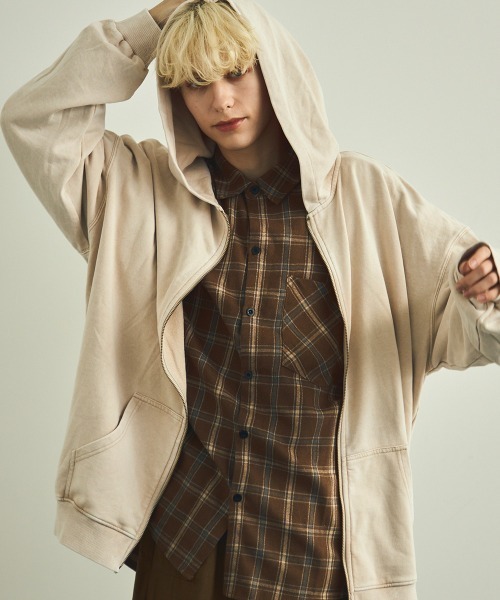 【セール】ピグメントダイオーバーサイズジップパーカー（パーカー）｜Shoowtime（ショウタイム）