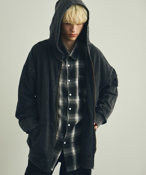 【セール】ピグメントダイオーバーサイズジップパーカー（パーカー）｜Shoowtime（ショウタイム）