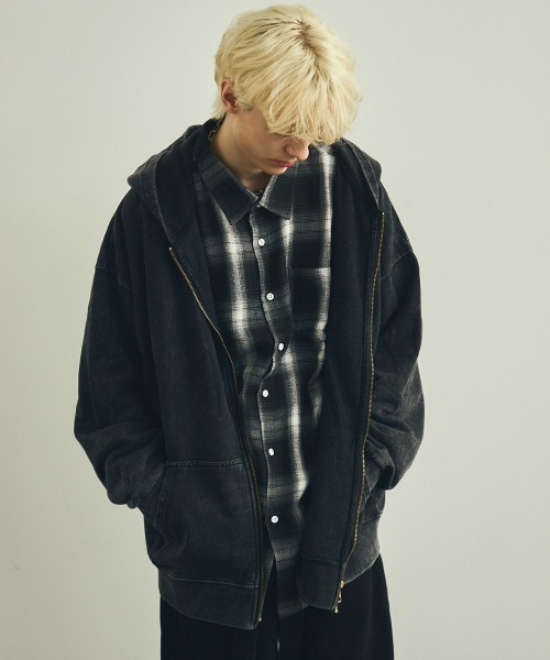 【セール】ピグメントダイオーバーサイズジップパーカー（パーカー）｜Shoowtime（ショウタイム）