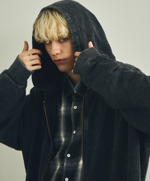 【セール】ピグメントダイオーバーサイズジップパーカー（パーカー）｜Shoowtime（ショウタイム）