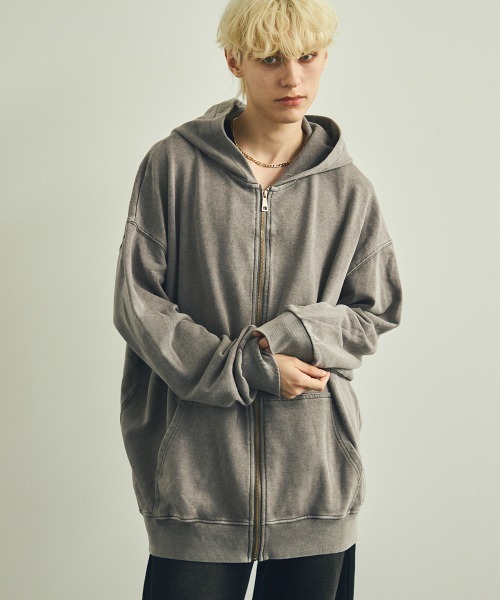 【セール】ピグメントダイオーバーサイズジップパーカー（パーカー）｜Shoowtime（ショウタイム）