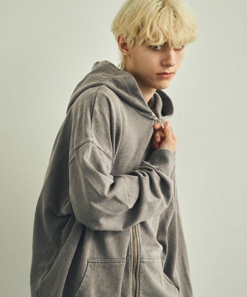 【セール】ピグメントダイオーバーサイズジップパーカー（パーカー）｜Shoowtime（ショウタイム）