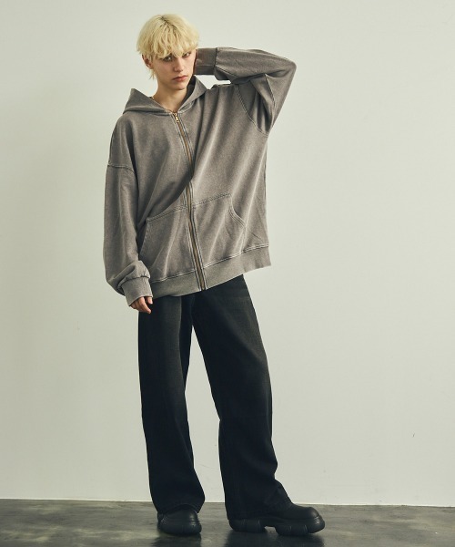 【セール】ピグメントダイオーバーサイズジップパーカー（パーカー）｜Shoowtime（ショウタイム）