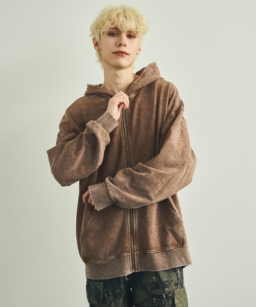 【セール】ピグメントダイオーバーサイズジップパーカー（パーカー）｜Shoowtime（ショウタイム）