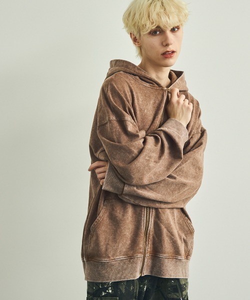 【セール】ピグメントダイオーバーサイズジップパーカー（パーカー）｜Shoowtime（ショウタイム）