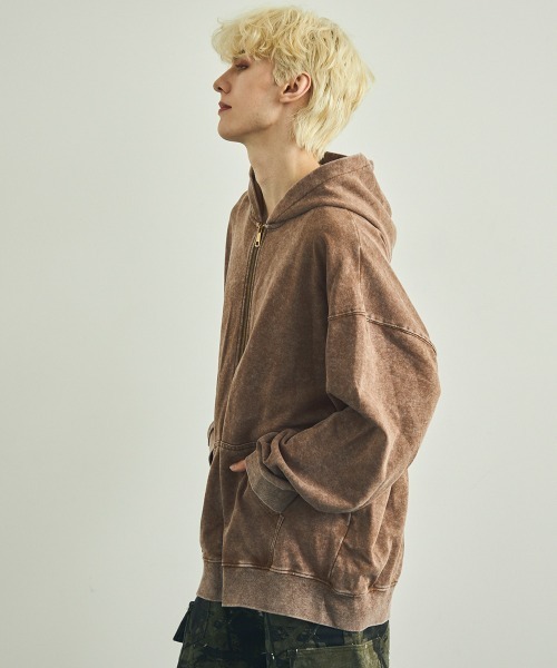 【セール】ピグメントダイオーバーサイズジップパーカー（パーカー）｜Shoowtime（ショウタイム）