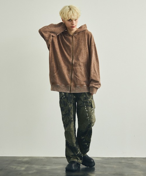 【セール】ピグメントダイオーバーサイズジップパーカー（パーカー）｜Shoowtime（ショウタイム）