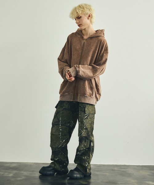 【セール】ピグメントダイオーバーサイズジップパーカー（パーカー）｜Shoowtime（ショウタイム）