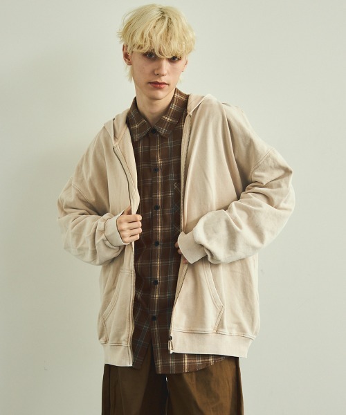 【セール】ピグメントダイオーバーサイズジップパーカー（パーカー）｜Shoowtime（ショウタイム）