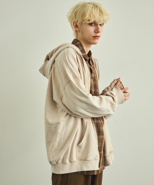 【セール】ピグメントダイオーバーサイズジップパーカー（パーカー）｜Shoowtime（ショウタイム）