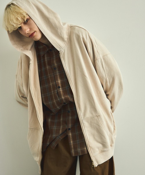 【セール】ピグメントダイオーバーサイズジップパーカー（パーカー）｜Shoowtime（ショウタイム）