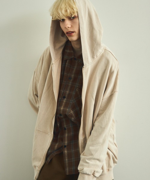 【セール】ピグメントダイオーバーサイズジップパーカー（パーカー）｜Shoowtime（ショウタイム）