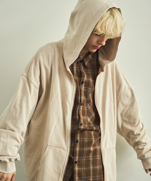 【セール】ピグメントダイオーバーサイズジップパーカー（パーカー）｜Shoowtime（ショウタイム）